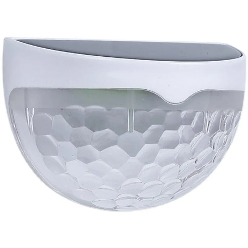 Solar wall light with water drop design, casting light and shadow at night, IP55 waterproof