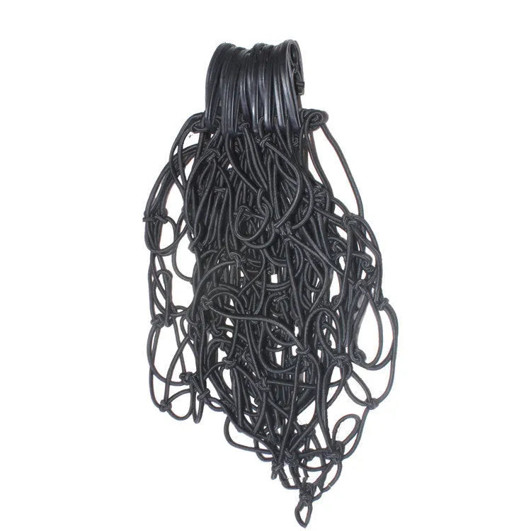 Black rope roof net for off-road vehicle cargo restraint, 1.2m x 0.9m