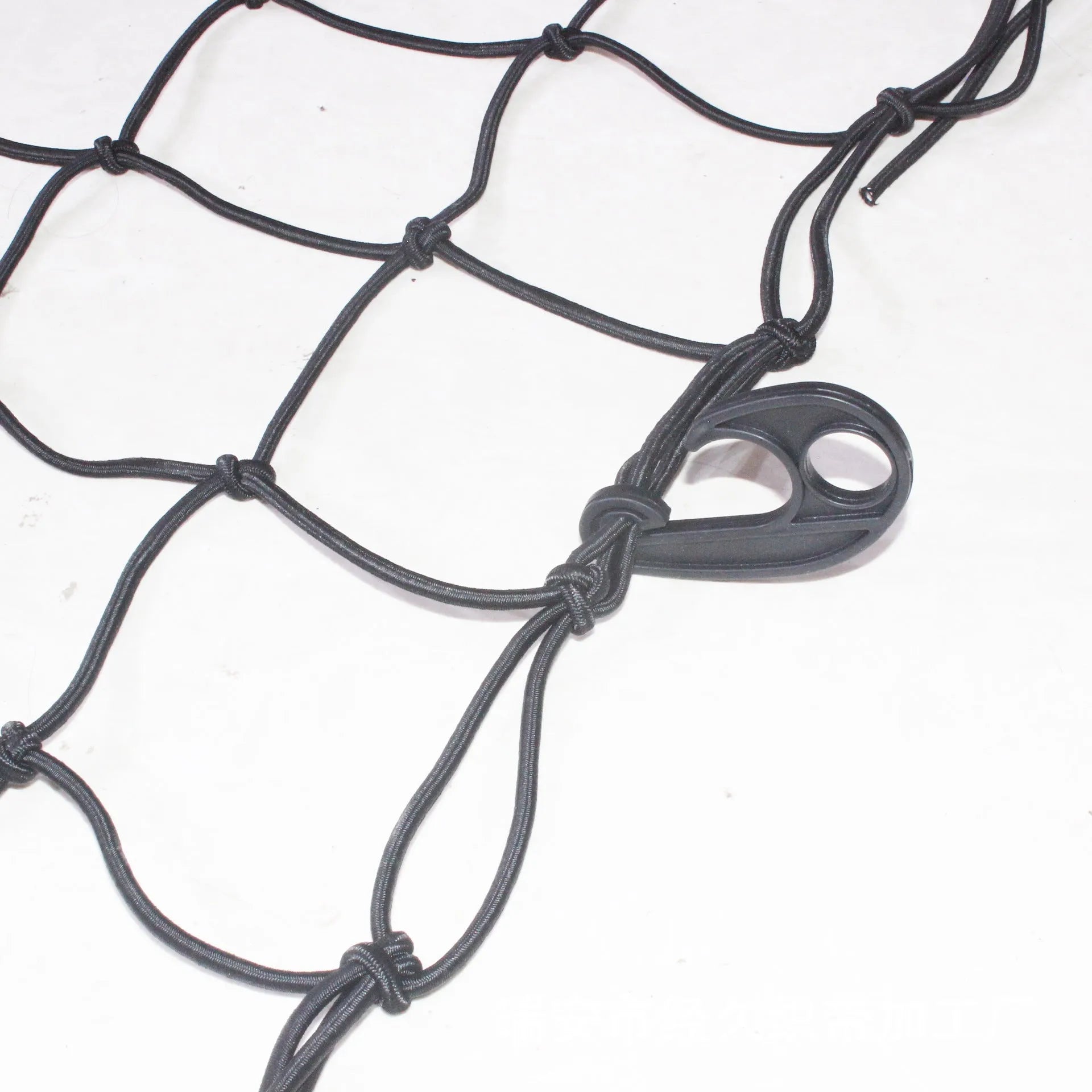 Black rope roof net for off-road vehicle cargo restraint, 1.2m x 0.9m
