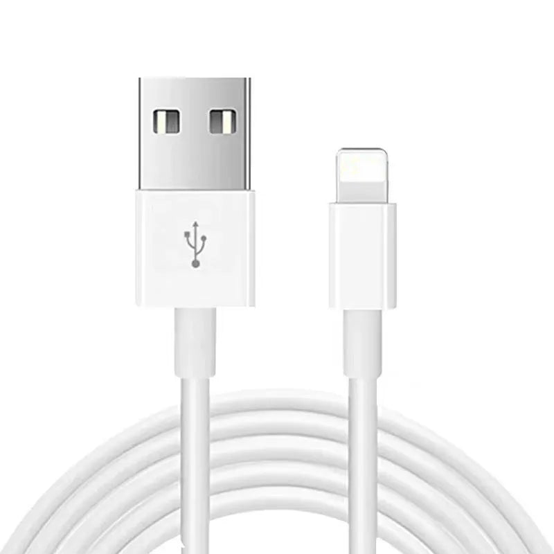 White 20W USB-C fast charger and cable for iPhone and iPad.