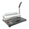 White manual A4 binding machine with comb binding mechanism and punching handle