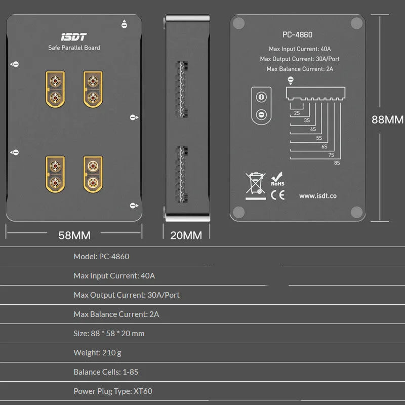 Grey Astor parallel charging board for toy drone battery accessories