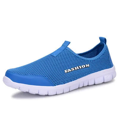 Breathable mesh lace-up sports casual shoes in black, side view, with composite sole and grid pattern