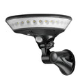 White 360-degree luminous solar garden light with solar panel on top.