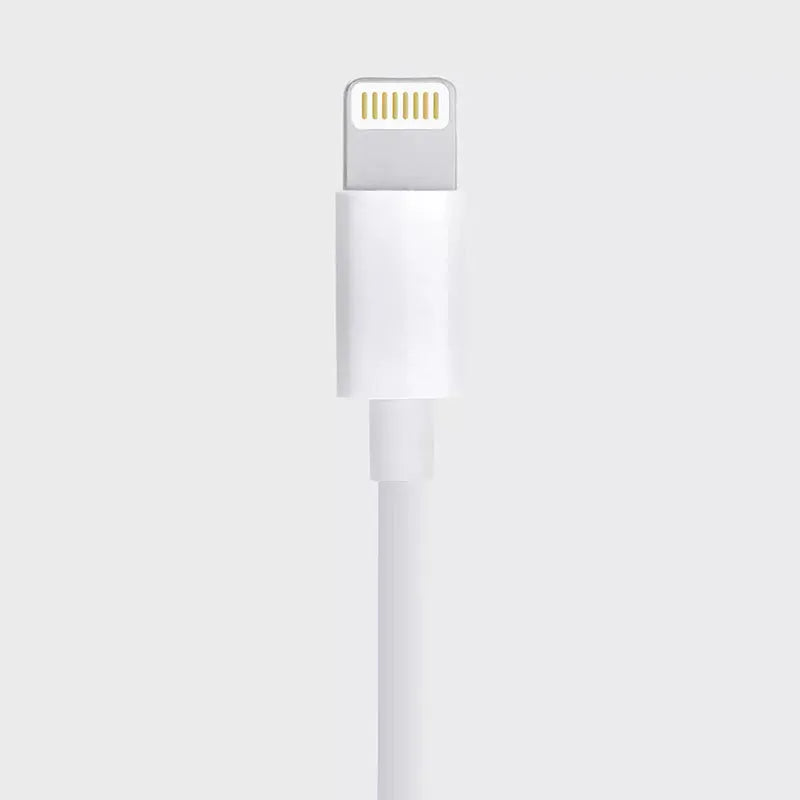 White MFI certified Lightning cable with USB and 8PIN connectors, 1 metre length