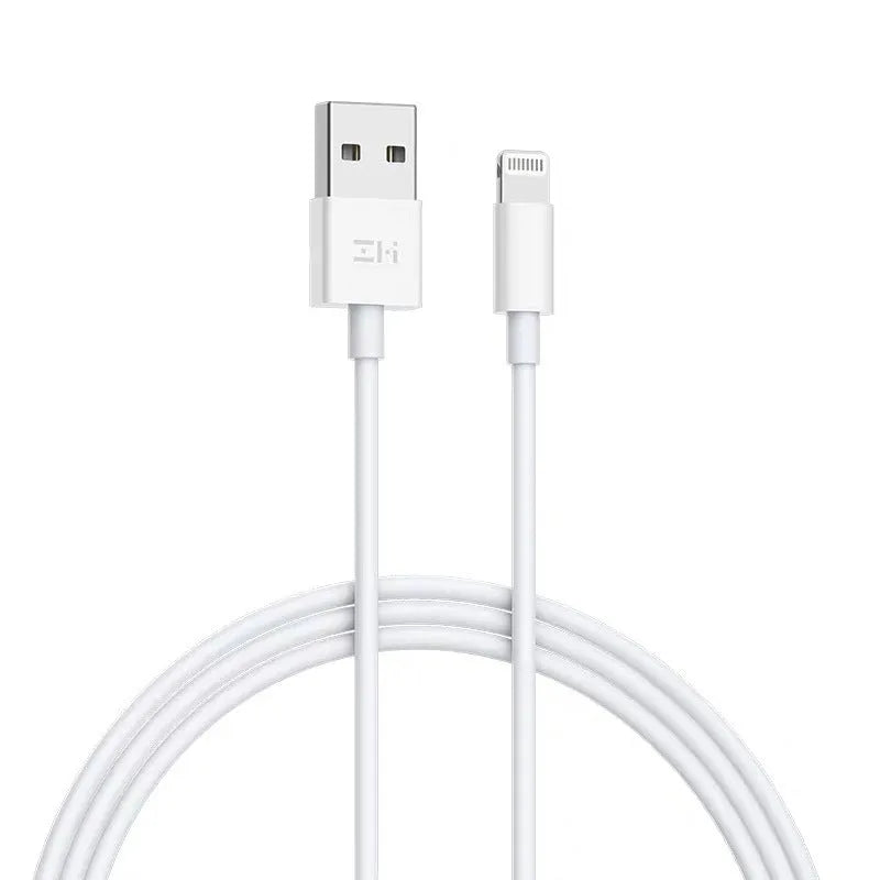 White MFI certified Lightning cable with USB and 8PIN connectors, 1 metre length