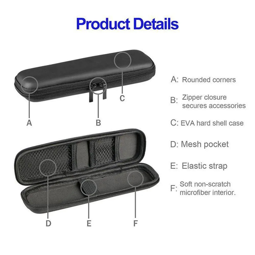 Black multifunctional stationery box storage bag in square shape with solid colour finish, composite material, available in multiple sizes.