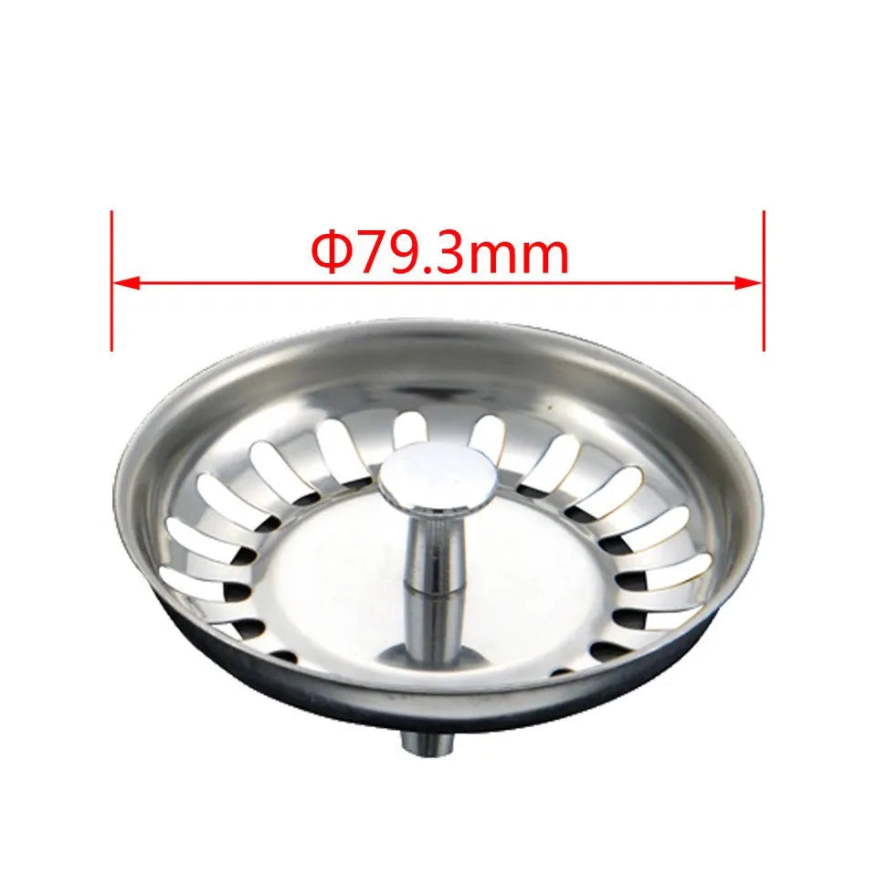 Silver stainless steel kitchen sink water umbrella splash guard for 79.3mm drain opening