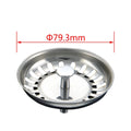 Silver stainless steel kitchen sink water umbrella splash guard for 79.3mm drain opening