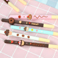 Zhongfan soft gel chocolate stick gel pen set with five fragrant 0.5mm needle point pens in chocolate bar designs