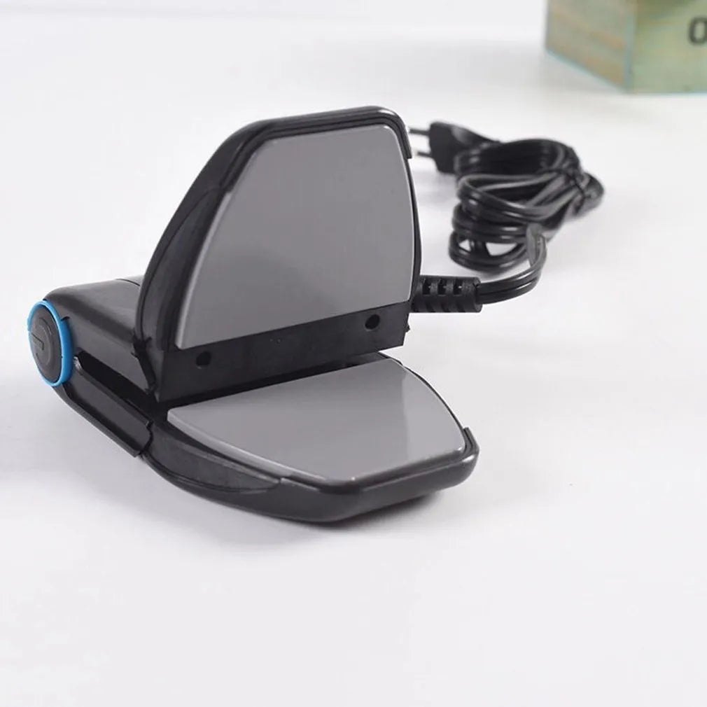 Portable folding mini electric hand-held travel iron with mechanical controls