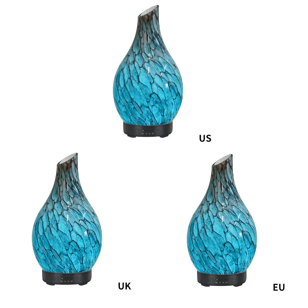 Blue cobblestone vase-style aroma diffuser with essential oil, for rooms 31-40 square metres