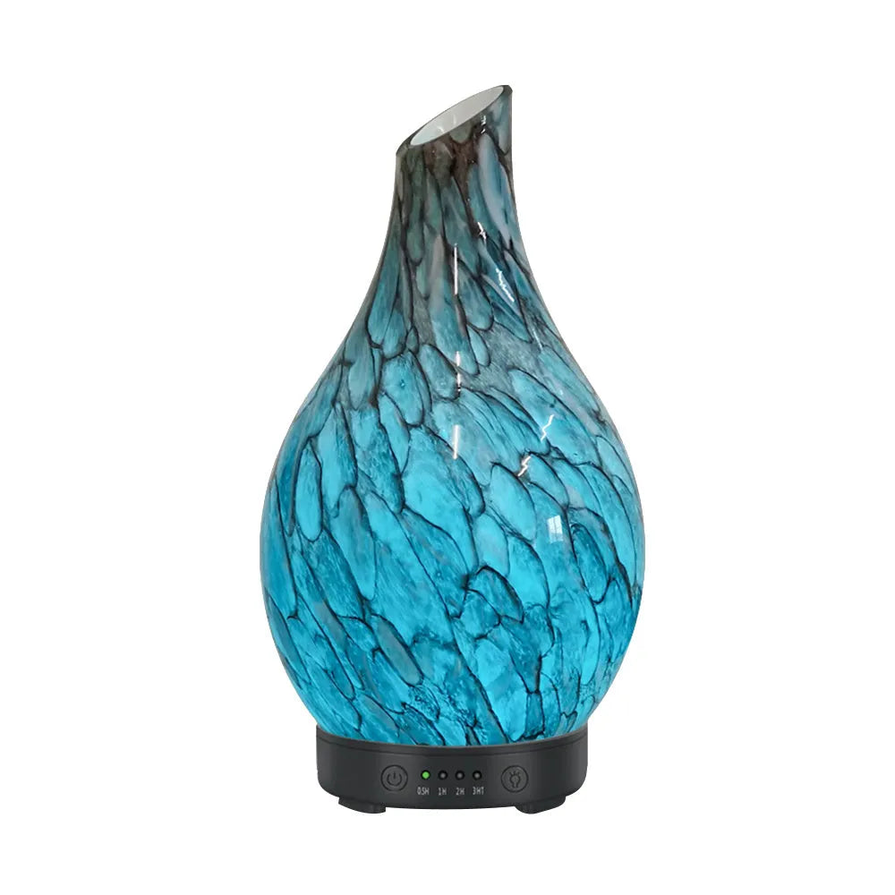 Blue cobblestone vase-style aroma diffuser with essential oil, for rooms 31-40 square metres