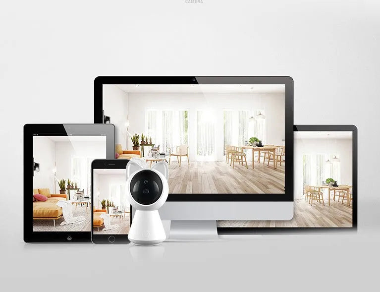 1080P wireless WiFi security camera with pan/tilt rotation on included bracket