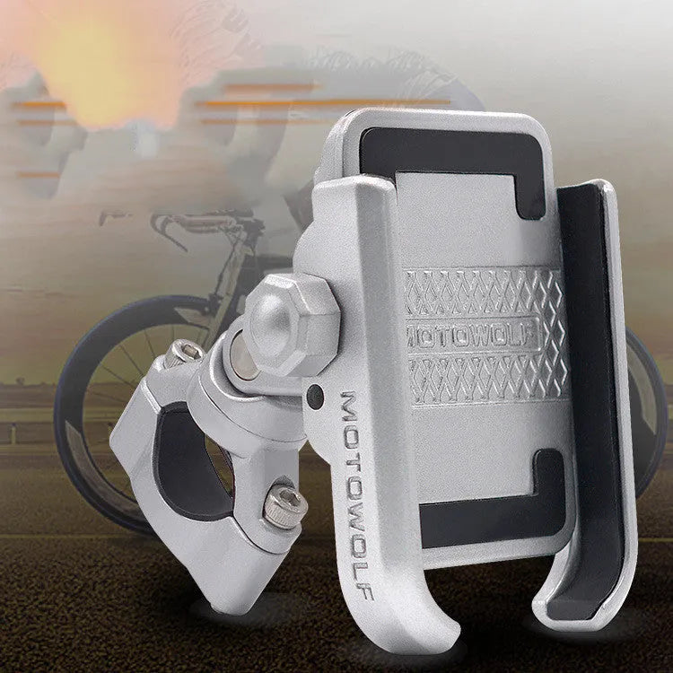 CS-622 bicycle motorcycle electric vehicle mobile phone holder in black mounted on handlebar