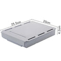 Japanese-style grey plastic drawer storage box for under-table stationery organisation