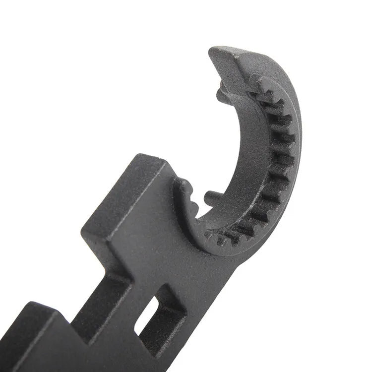 Black all-steel combination wrench for AR15 and M4 firearm maintenance and assembly.