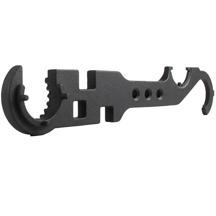 Black all-steel combination wrench for AR15 and M4 firearm maintenance and assembly.