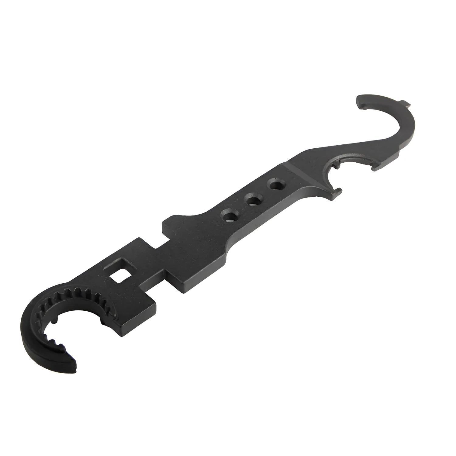 Black all-steel combination wrench for AR15 and M4 firearm maintenance and assembly.
