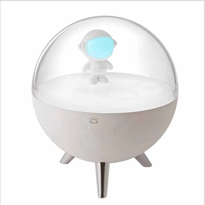 USB-powered LED night light with plastic shade in modern simple style