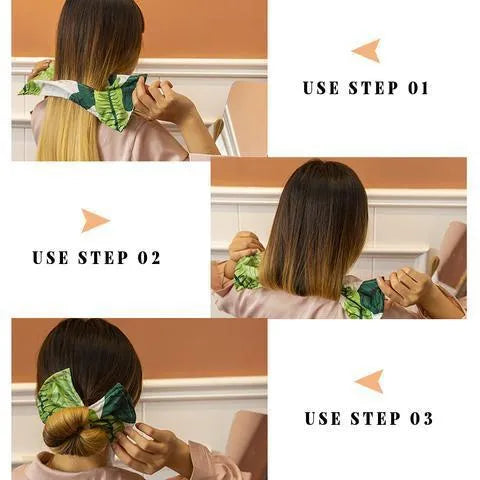 Cotton headband for women with bow knot detail in French retro style