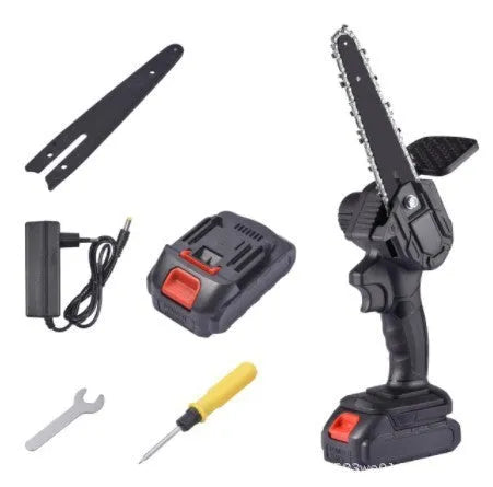 6 inch mini electric chain saw cordless handheld lithium battery chainsaw with 220V power and 50 chain speed