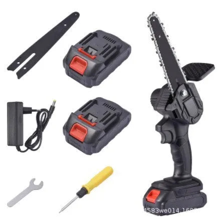 6 inch mini electric chain saw cordless handheld lithium battery chainsaw with 220V power and 50 chain speed