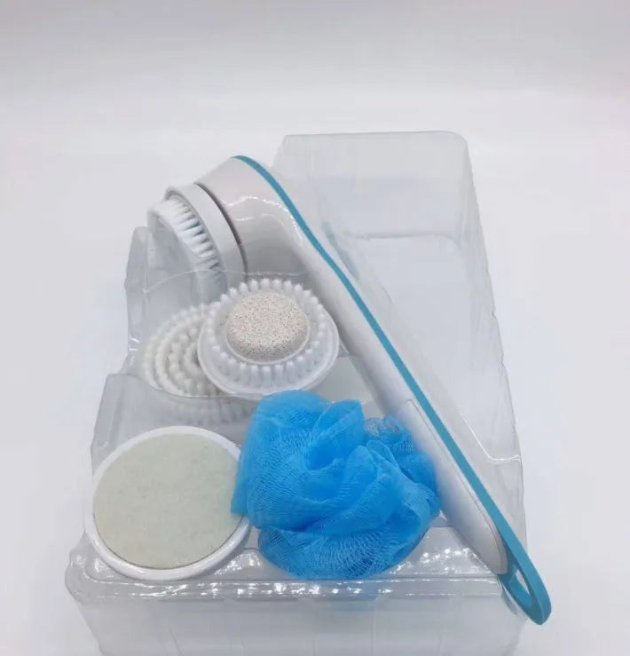 Spin Spa Brush electric bath brush with rotating head, 30.5cm by 20.5cm by 9.5cm, in colour box
