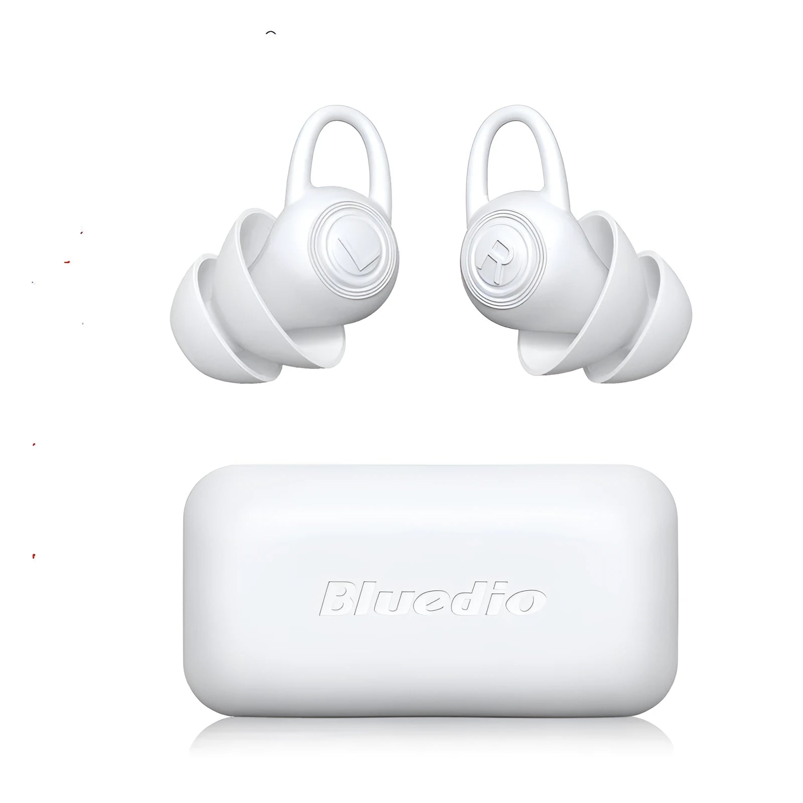 White soft silicone ear plugs for noise reduction with independent packing