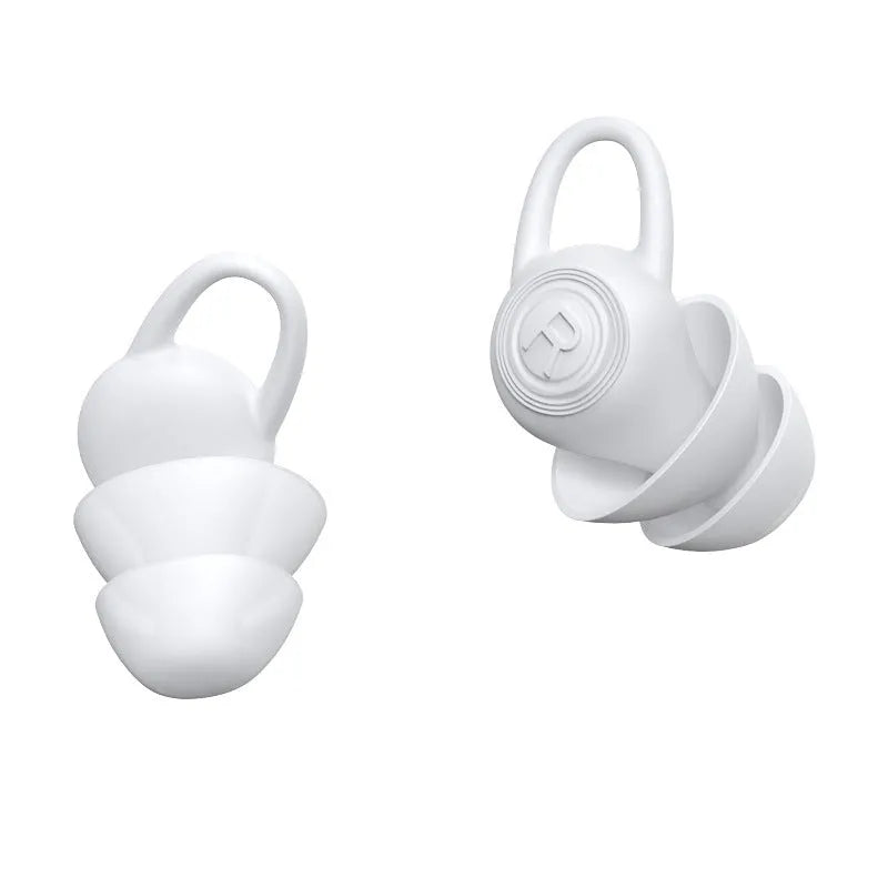 White soft silicone ear plugs for noise reduction with independent packing