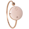 Ultrasonic mosquito repellent bracelet in white with ABS stainless steel shell, USB charging, and 55mAh battery.