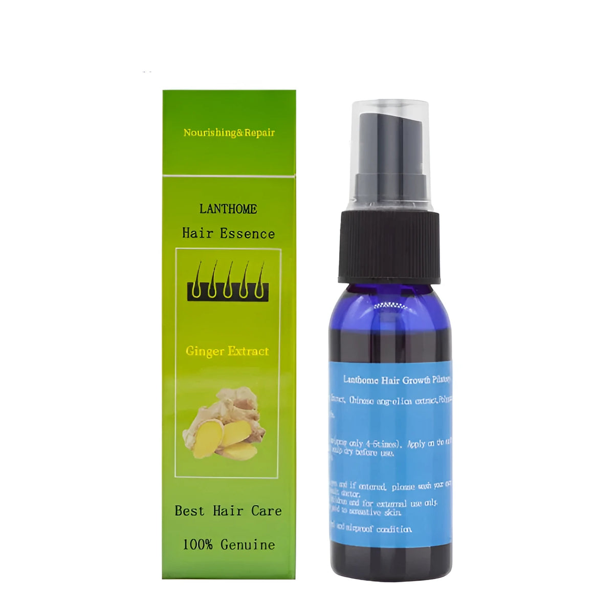 30ml hair growth spray bottle with Chinese herbs for hair loss and alopecia, for women and men