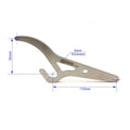Silver metal tyre lever for bicycle and electric bicycle tyre removal and installation