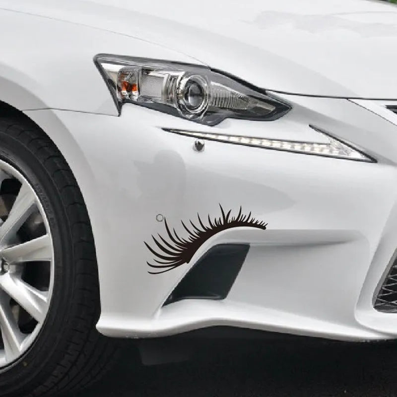 Motorcycle eyebrow sticker A278 PET 25x11cm strong adhesion headlight decal black
