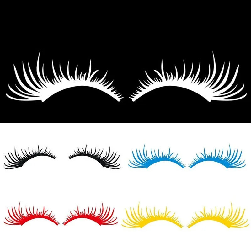 Motorcycle eyebrow sticker A278 PET 25x11cm strong adhesion headlight decal black