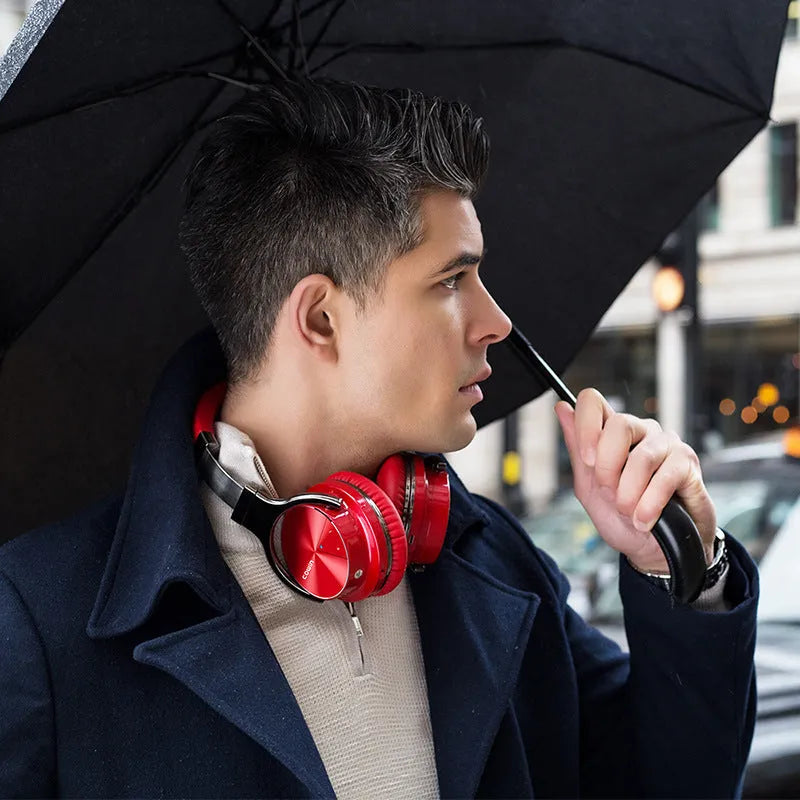Kayo Cowin E7-Pro ANC wireless Bluetooth headphones in red, pink, black, or white colour.