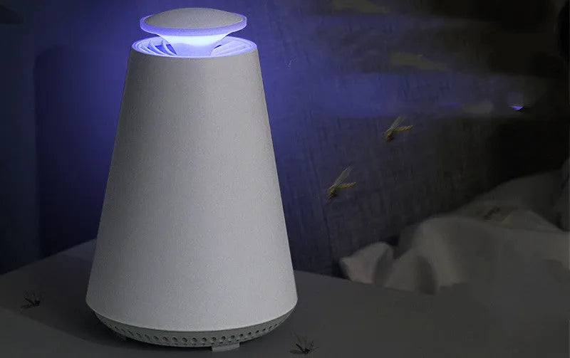 Ivory white photocatalyst mosquito lamp with 5W LED and USB power for home and office