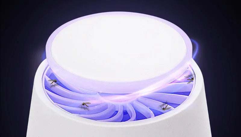 Ivory white photocatalyst mosquito lamp with 5W LED and USB power for home and office