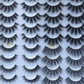 20 pairs of three-dimensional multi-layer false eyelashes made of chemical fibre, pure handmade, mixed styles.