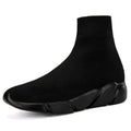 Pair of casual mesh slip-on shoes with flat heel and round toe, available in multiple colours