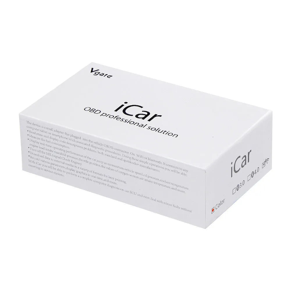 Vgate iCar 2 ELM327 Bluetooth OBD2 diagnostic tool plugged into vehicle OBDII port