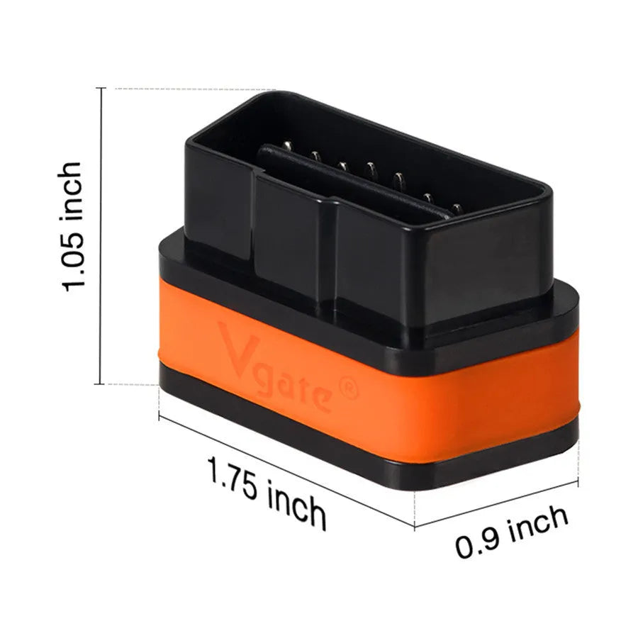 Vgate iCar 2 ELM327 Bluetooth OBD2 diagnostic tool plugged into vehicle OBDII port