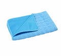 Ice silk and mesh pet cooling mat in brown, blue, gray, or pink, foldable for doghouse, cage, or floor use