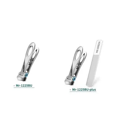 Silver stainless steel thick nail clippers with curved blades and ergonomic handle on white background