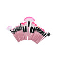 Beauty Appliance makeup brush set with nylon bristles and wood handle in beige colour