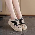 Women's breathable mesh half slippers with height-increasing insole in black, khaki or white