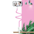 Blue mobile phone holder with memory alloy adjustable hose for bedside and dormitory use