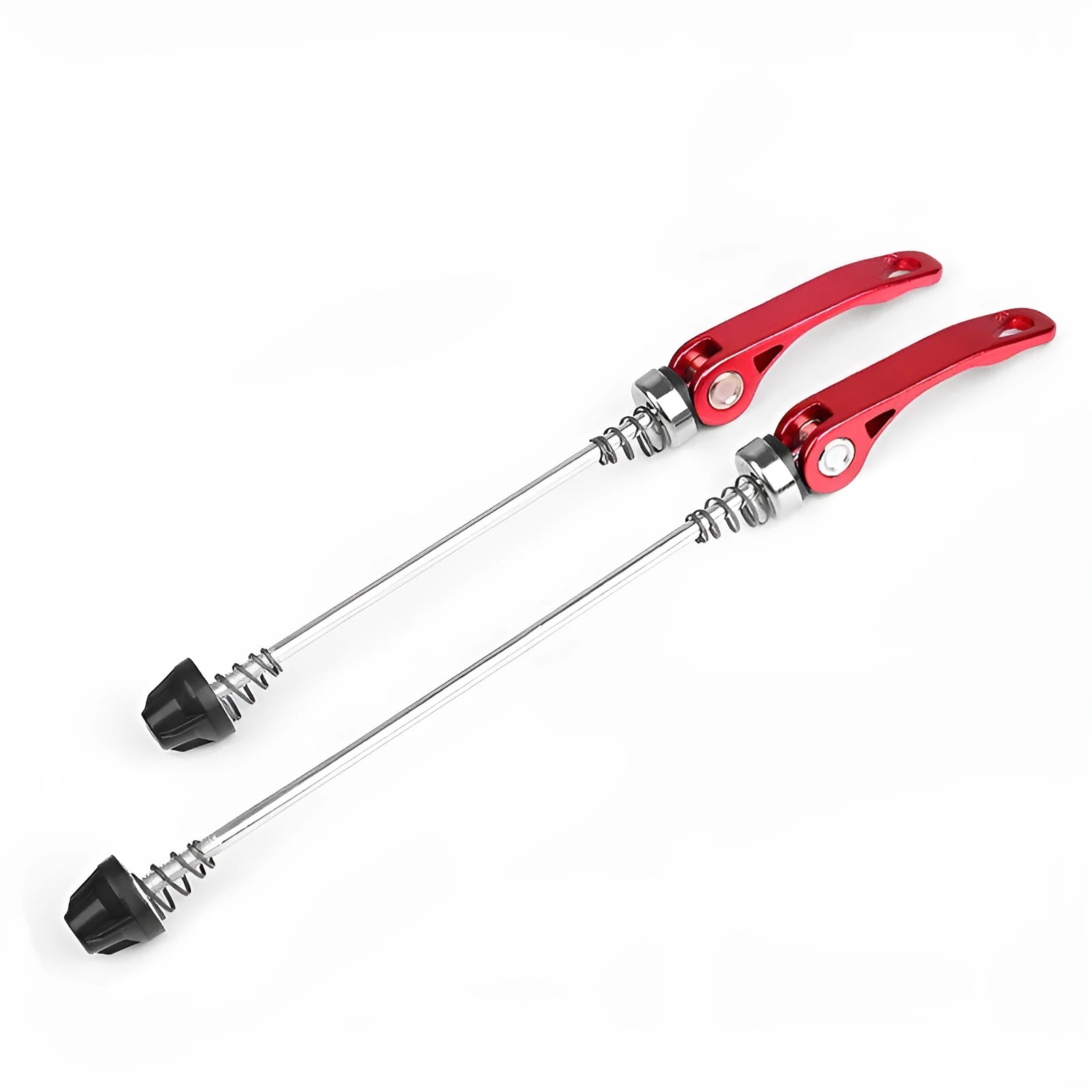Bicycle quick release lever and axle in choice of colours for mountain, road and folding bikes.