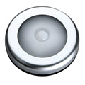 Silver wireless motion sensor night light with 80mm size and battery operation