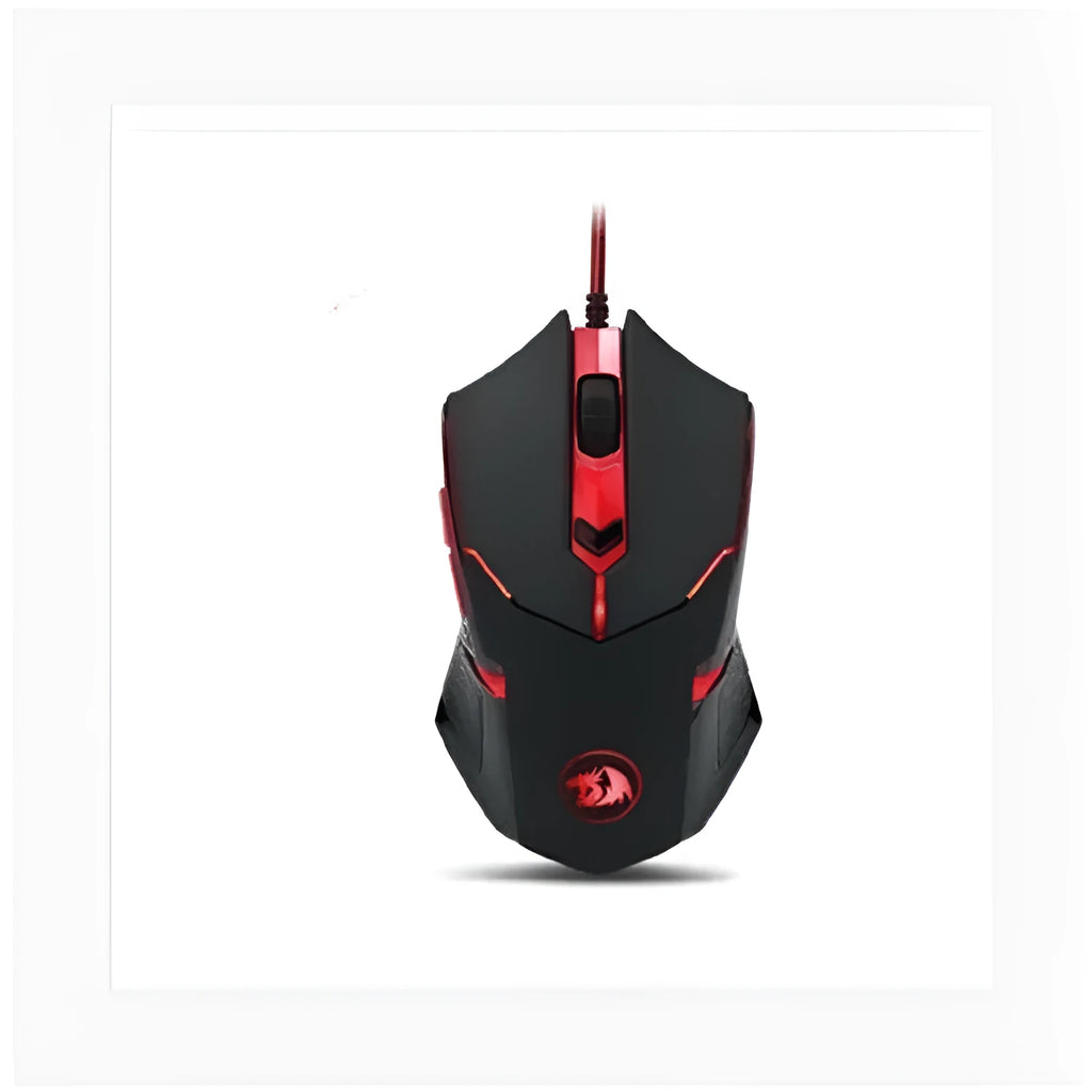 Red Dragon Spinal Shark USB wired gaming mouse in black red with six buttons and optical sensor